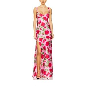Show Me Your MuMu Pink Floral Maxi Dress